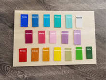 Load image into Gallery viewer, Arabic Names, Wooden Name Puzzle, Room Decor, Rainbow Colors
